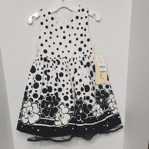 Rare Too Black and White Sleeveless A-Line Sundress
